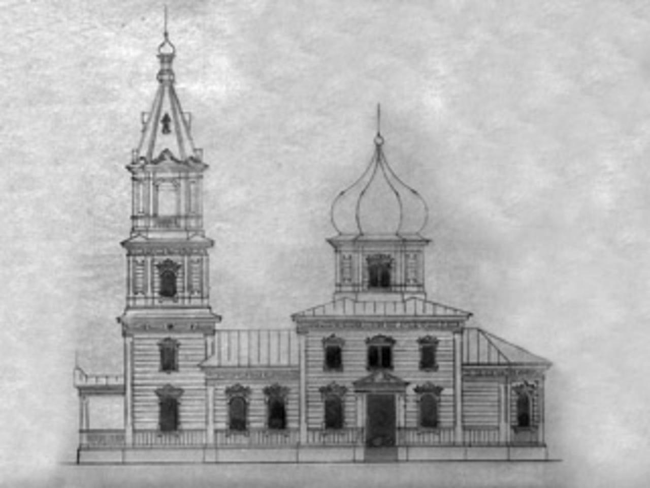 Проект храма в с. Хлебновка (1898 г.) Источник ЦГАСО ф.1 оп.12 т.2 д.3445